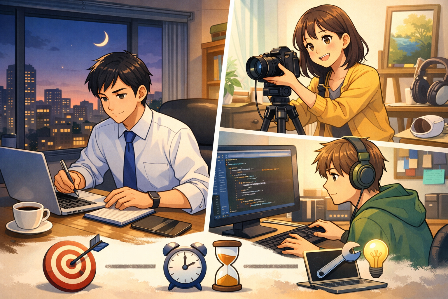 おすすめの兼業は「目的×時間×スキル」で決めるのが最適です